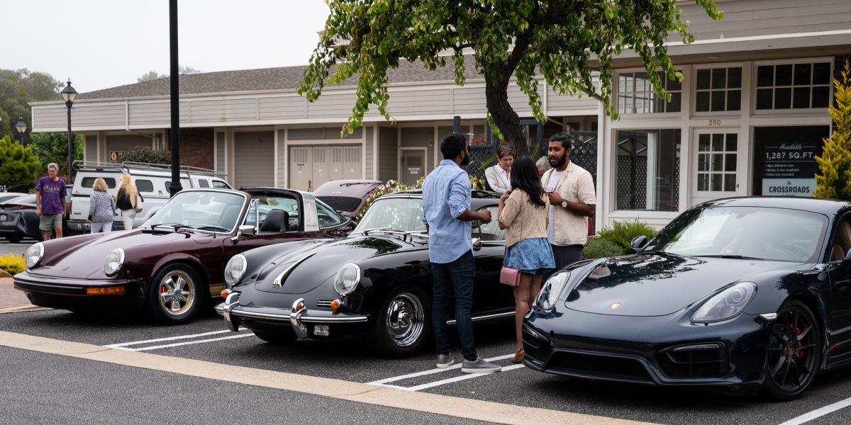 Porsches spanning multiple decades